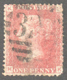 Great Britain Scott 33 Used Plate 186 - HK - Click Image to Close